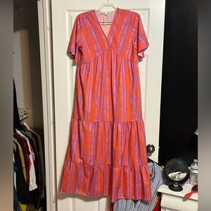 Pink, orange and purple dress size medium worn once